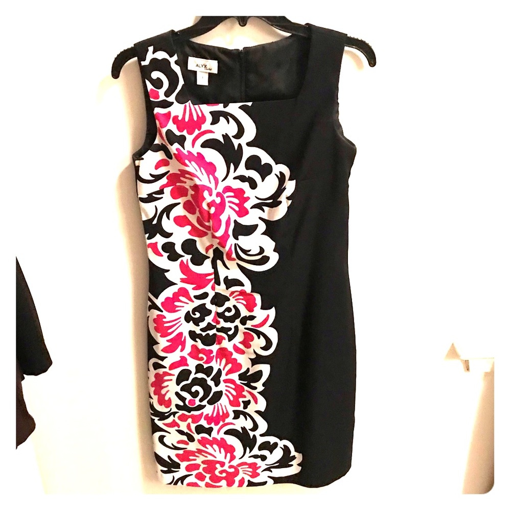 Black and Pink Floral Dress